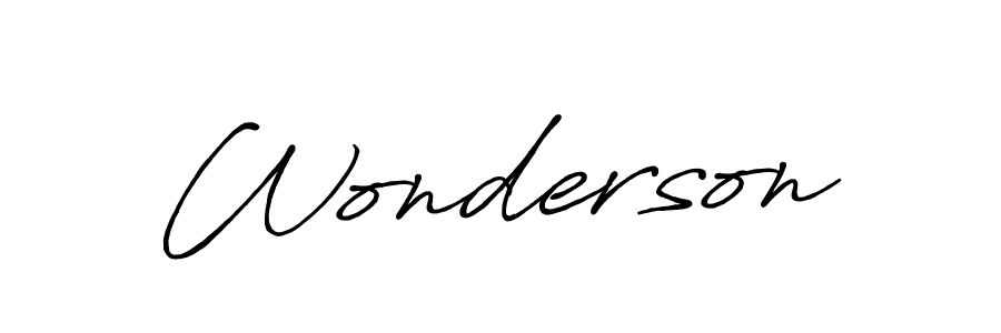 Design your own signature with our free online signature maker. With this signature software, you can create a handwritten (Antro_Vectra_Bolder) signature for name Wonderson. Wonderson signature style 7 images and pictures png