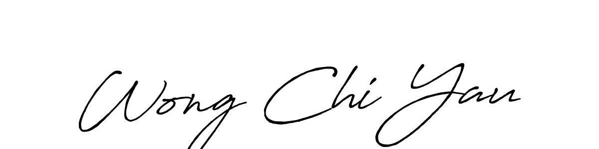 Create a beautiful signature design for name Wong Chi Yau. With this signature (Antro_Vectra_Bolder) fonts, you can make a handwritten signature for free. Wong Chi Yau signature style 7 images and pictures png