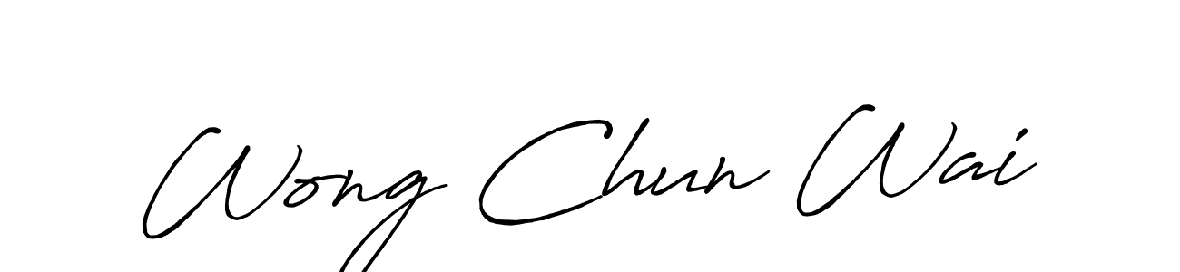 It looks lik you need a new signature style for name Wong Chun Wai. Design unique handwritten (Antro_Vectra_Bolder) signature with our free signature maker in just a few clicks. Wong Chun Wai signature style 7 images and pictures png