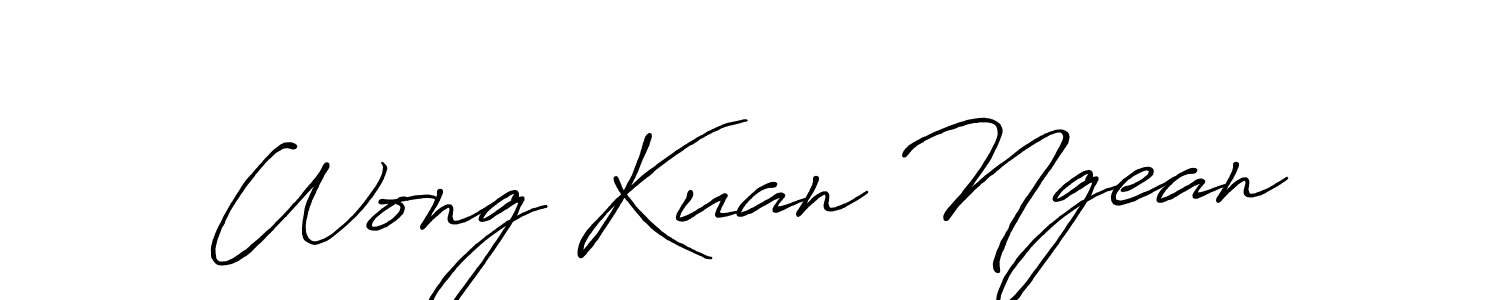 Design your own signature with our free online signature maker. With this signature software, you can create a handwritten (Antro_Vectra_Bolder) signature for name Wong Kuan Ngean. Wong Kuan Ngean signature style 7 images and pictures png
