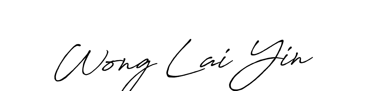 Also we have Wong Lai Yin name is the best signature style. Create professional handwritten signature collection using Antro_Vectra_Bolder autograph style. Wong Lai Yin signature style 7 images and pictures png