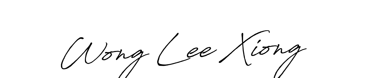 How to make Wong Lee Xiong name signature. Use Antro_Vectra_Bolder style for creating short signs online. This is the latest handwritten sign. Wong Lee Xiong signature style 7 images and pictures png