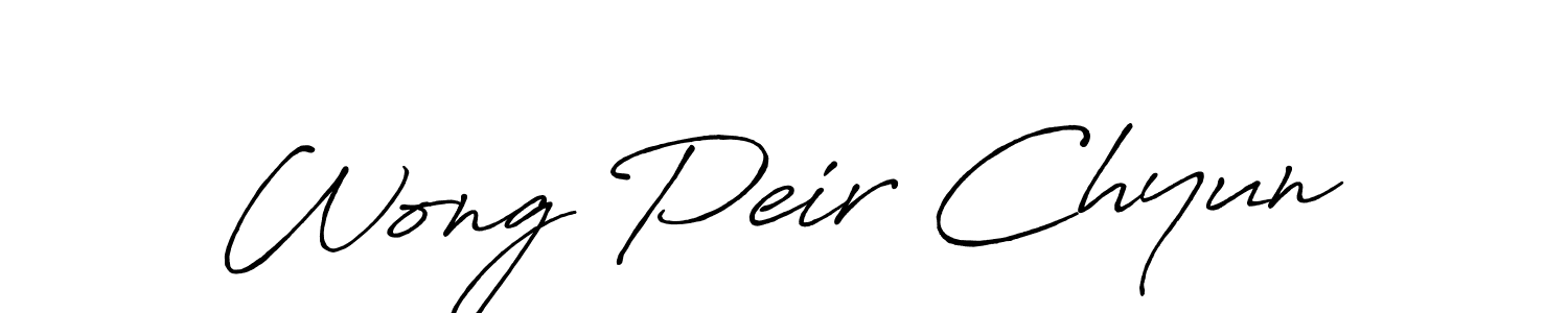 Make a beautiful signature design for name Wong Peir Chyun. With this signature (Antro_Vectra_Bolder) style, you can create a handwritten signature for free. Wong Peir Chyun signature style 7 images and pictures png