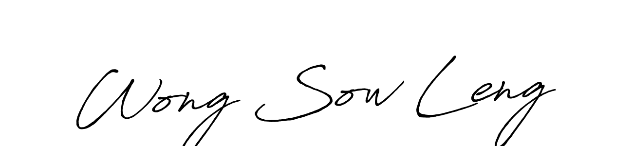 Make a beautiful signature design for name Wong Sow Leng. With this signature (Antro_Vectra_Bolder) style, you can create a handwritten signature for free. Wong Sow Leng signature style 7 images and pictures png