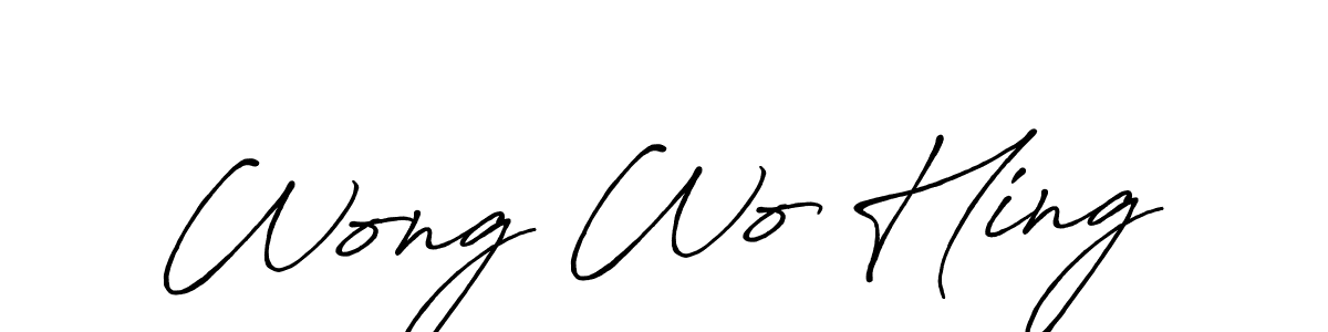 Also we have Wong Wo Hing name is the best signature style. Create professional handwritten signature collection using Antro_Vectra_Bolder autograph style. Wong Wo Hing signature style 7 images and pictures png