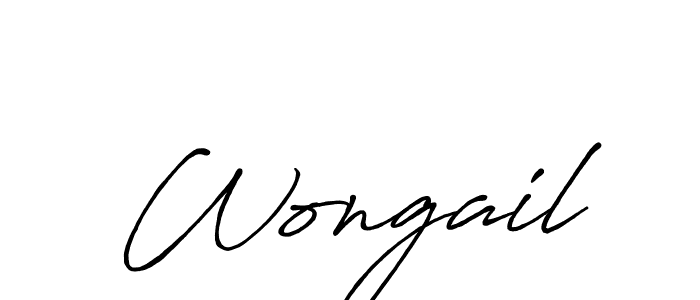 Also we have Wongail name is the best signature style. Create professional handwritten signature collection using Antro_Vectra_Bolder autograph style. Wongail signature style 7 images and pictures png