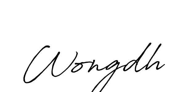 You should practise on your own different ways (Antro_Vectra_Bolder) to write your name (Wongdh) in signature. don't let someone else do it for you. Wongdh signature style 7 images and pictures png