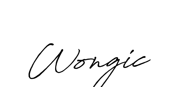 Make a beautiful signature design for name Wongic. Use this online signature maker to create a handwritten signature for free. Wongic signature style 7 images and pictures png
