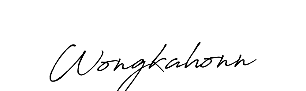 if you are searching for the best signature style for your name Wongkahonn. so please give up your signature search. here we have designed multiple signature styles  using Antro_Vectra_Bolder. Wongkahonn signature style 7 images and pictures png