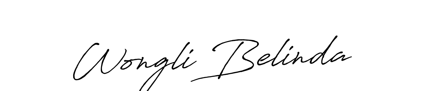 How to Draw Wongli Belinda signature style? Antro_Vectra_Bolder is a latest design signature styles for name Wongli Belinda. Wongli Belinda signature style 7 images and pictures png