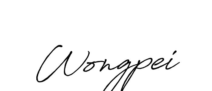 Create a beautiful signature design for name Wongpei. With this signature (Antro_Vectra_Bolder) fonts, you can make a handwritten signature for free. Wongpei signature style 7 images and pictures png