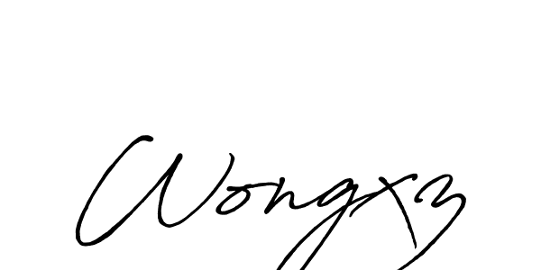 Wongxz stylish signature style. Best Handwritten Sign (Antro_Vectra_Bolder) for my name. Handwritten Signature Collection Ideas for my name Wongxz. Wongxz signature style 7 images and pictures png