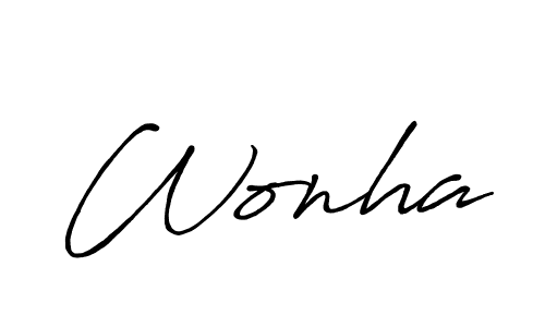 Make a beautiful signature design for name Wonha. Use this online signature maker to create a handwritten signature for free. Wonha signature style 7 images and pictures png
