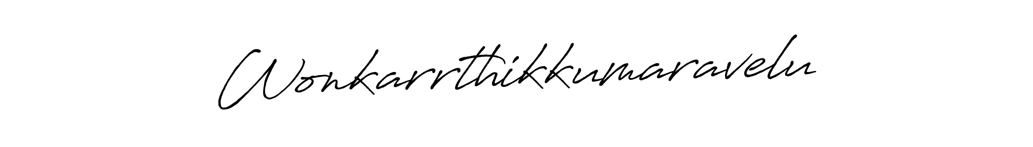 Also we have Wonkarrthikkumaravelu name is the best signature style. Create professional handwritten signature collection using Antro_Vectra_Bolder autograph style. Wonkarrthikkumaravelu signature style 7 images and pictures png