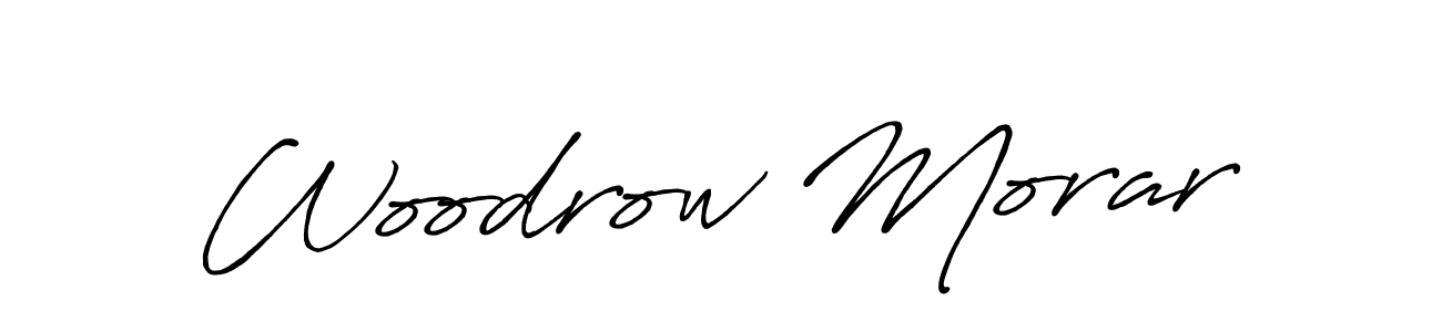 Create a beautiful signature design for name Woodrow Morar. With this signature (Antro_Vectra_Bolder) fonts, you can make a handwritten signature for free. Woodrow Morar signature style 7 images and pictures png