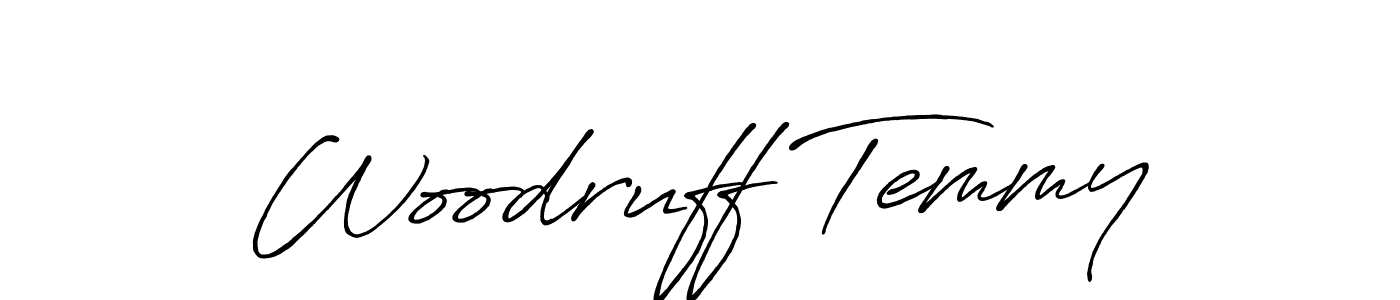 Make a beautiful signature design for name Woodruff Temmy. With this signature (Antro_Vectra_Bolder) style, you can create a handwritten signature for free. Woodruff Temmy signature style 7 images and pictures png