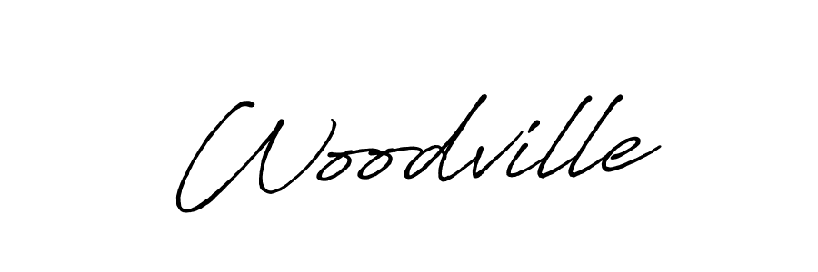 Make a beautiful signature design for name Woodville. With this signature (Antro_Vectra_Bolder) style, you can create a handwritten signature for free. Woodville signature style 7 images and pictures png