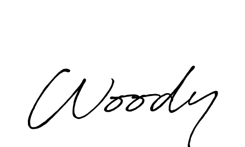 Woody stylish signature style. Best Handwritten Sign (Antro_Vectra_Bolder) for my name. Handwritten Signature Collection Ideas for my name Woody. Woody signature style 7 images and pictures png