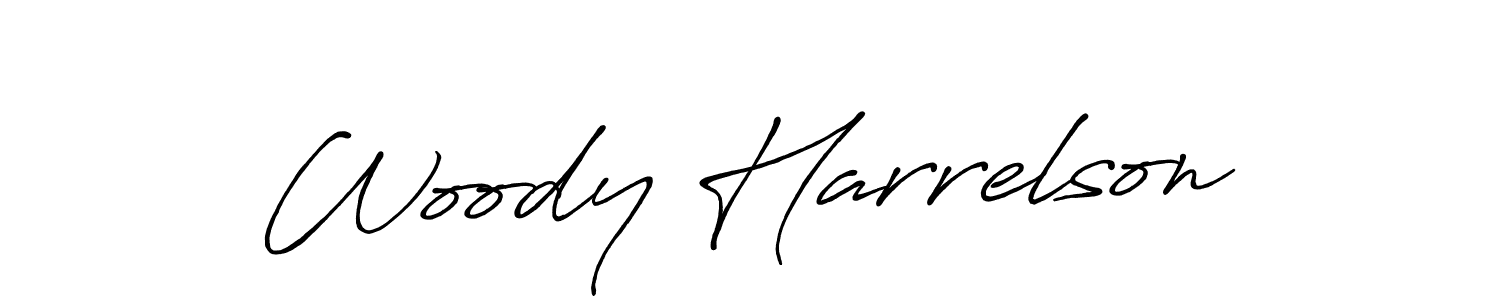 Create a beautiful signature design for name Woody Harrelson. With this signature (Antro_Vectra_Bolder) fonts, you can make a handwritten signature for free. Woody Harrelson signature style 7 images and pictures png