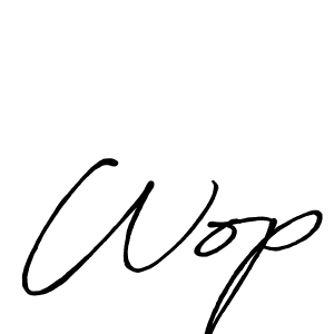 How to Draw Wop signature style? Antro_Vectra_Bolder is a latest design signature styles for name Wop. Wop signature style 7 images and pictures png