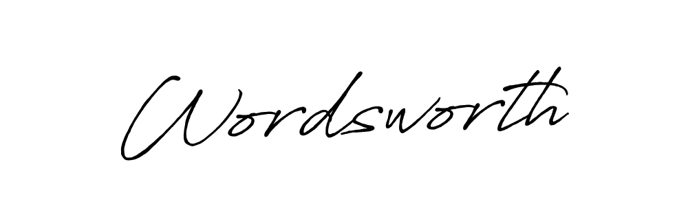 How to make Wordsworth name signature. Use Antro_Vectra_Bolder style for creating short signs online. This is the latest handwritten sign. Wordsworth signature style 7 images and pictures png
