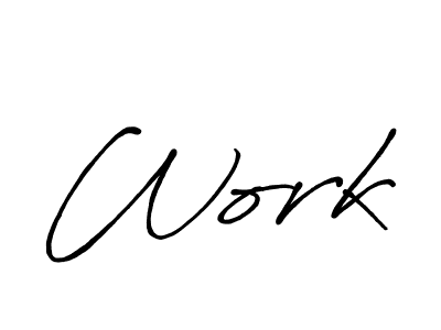 Use a signature maker to create a handwritten signature online. With this signature software, you can design (Antro_Vectra_Bolder) your own signature for name Work. Work signature style 7 images and pictures png