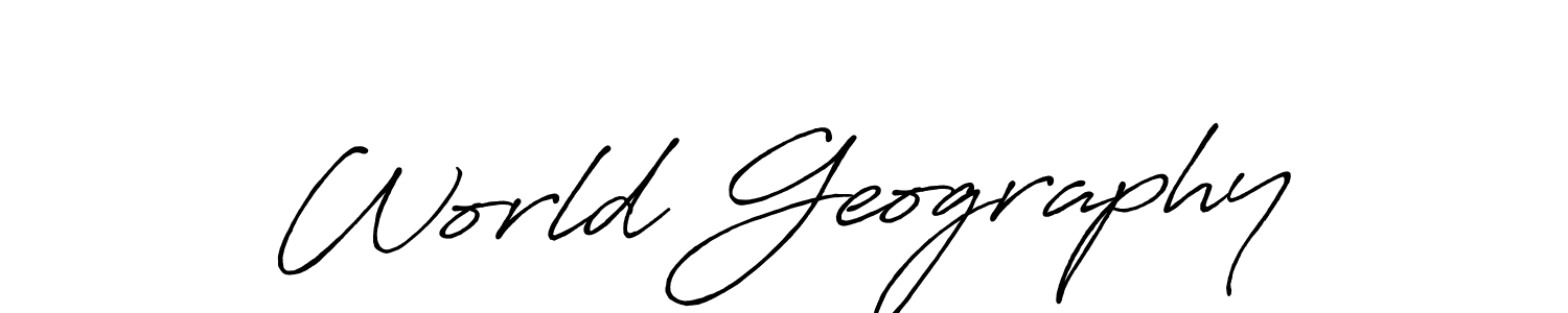 How to make World Geography signature? Antro_Vectra_Bolder is a professional autograph style. Create handwritten signature for World Geography name. World Geography signature style 7 images and pictures png