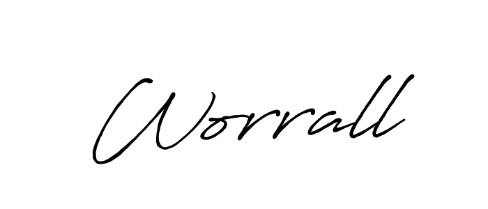 Create a beautiful signature design for name Worrall. With this signature (Antro_Vectra_Bolder) fonts, you can make a handwritten signature for free. Worrall signature style 7 images and pictures png