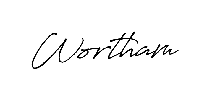 Use a signature maker to create a handwritten signature online. With this signature software, you can design (Antro_Vectra_Bolder) your own signature for name Wortham. Wortham signature style 7 images and pictures png