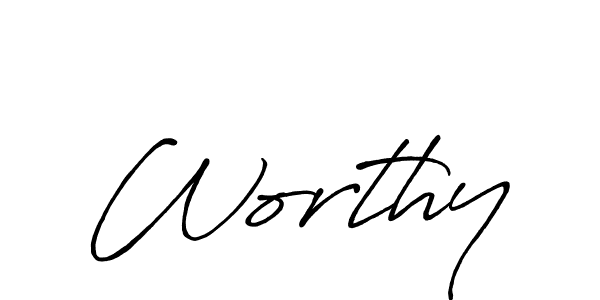 How to make Worthy signature? Antro_Vectra_Bolder is a professional autograph style. Create handwritten signature for Worthy name. Worthy signature style 7 images and pictures png