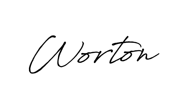 Worton stylish signature style. Best Handwritten Sign (Antro_Vectra_Bolder) for my name. Handwritten Signature Collection Ideas for my name Worton. Worton signature style 7 images and pictures png