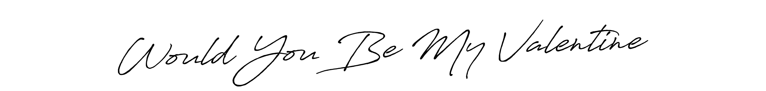 How to make Would You Be My Valentine name signature. Use Antro_Vectra_Bolder style for creating short signs online. This is the latest handwritten sign. Would You Be My Valentine signature style 7 images and pictures png