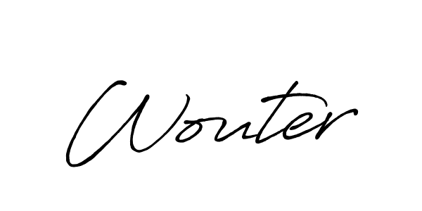 How to make Wouter name signature. Use Antro_Vectra_Bolder style for creating short signs online. This is the latest handwritten sign. Wouter signature style 7 images and pictures png