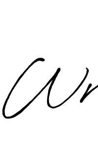 How to make Wr signature? Antro_Vectra_Bolder is a professional autograph style. Create handwritten signature for Wr name. Wr signature style 7 images and pictures png