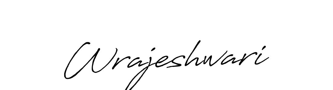 How to make Wrajeshwari name signature. Use Antro_Vectra_Bolder style for creating short signs online. This is the latest handwritten sign. Wrajeshwari signature style 7 images and pictures png