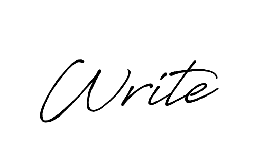 Design your own signature with our free online signature maker. With this signature software, you can create a handwritten (Antro_Vectra_Bolder) signature for name Write. Write signature style 7 images and pictures png