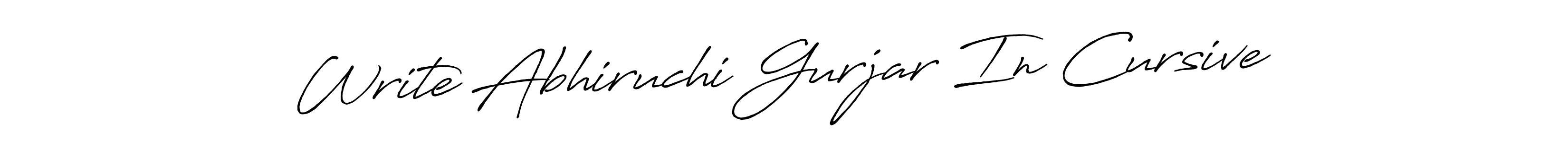 Make a beautiful signature design for name Write Abhiruchi Gurjar In Cursive. With this signature (Antro_Vectra_Bolder) style, you can create a handwritten signature for free. Write Abhiruchi Gurjar In Cursive signature style 7 images and pictures png