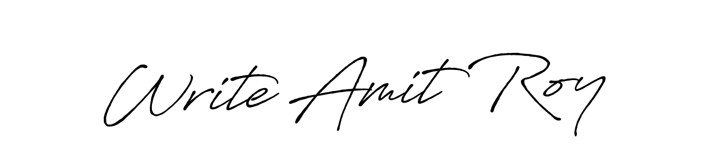 How to make Write Amit Roy name signature. Use Antro_Vectra_Bolder style for creating short signs online. This is the latest handwritten sign. Write Amit Roy signature style 7 images and pictures png
