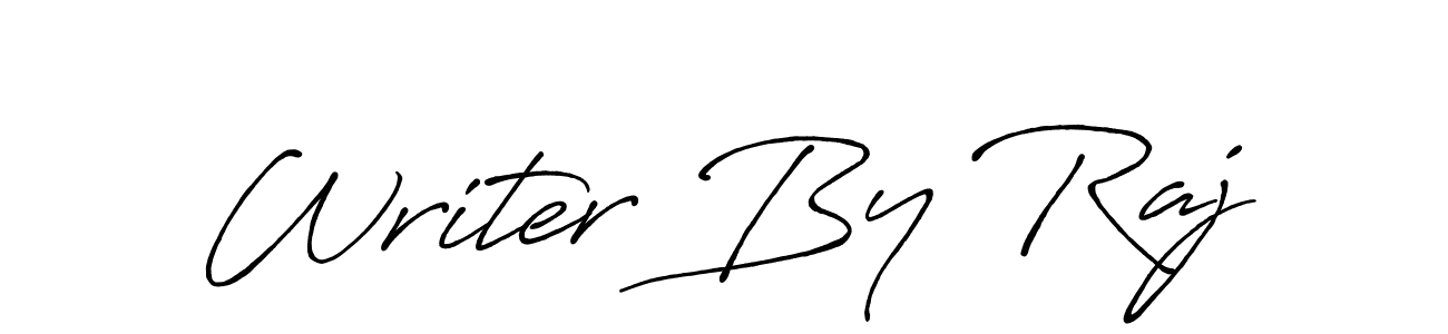 Once you've used our free online signature maker to create your best signature Antro_Vectra_Bolder style, it's time to enjoy all of the benefits that Writer By Raj name signing documents. Writer By Raj signature style 7 images and pictures png