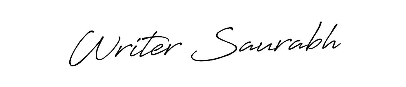 Also we have Writer Saurabh name is the best signature style. Create professional handwritten signature collection using Antro_Vectra_Bolder autograph style. Writer Saurabh signature style 7 images and pictures png