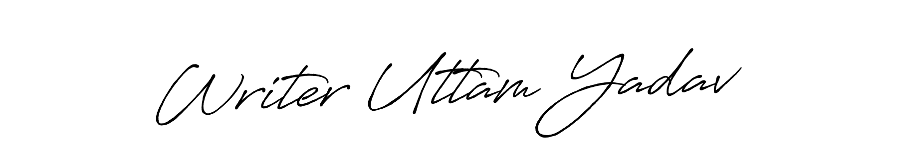 Use a signature maker to create a handwritten signature online. With this signature software, you can design (Antro_Vectra_Bolder) your own signature for name Writer Uttam Yadav. Writer Uttam Yadav signature style 7 images and pictures png