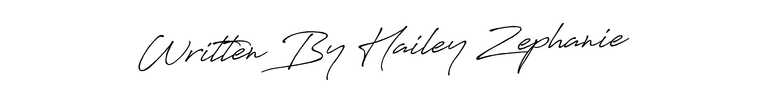 It looks lik you need a new signature style for name Written By Hailey Zephanie. Design unique handwritten (Antro_Vectra_Bolder) signature with our free signature maker in just a few clicks. Written By Hailey Zephanie signature style 7 images and pictures png