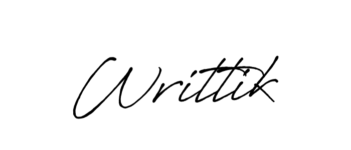 Writtik stylish signature style. Best Handwritten Sign (Antro_Vectra_Bolder) for my name. Handwritten Signature Collection Ideas for my name Writtik. Writtik signature style 7 images and pictures png