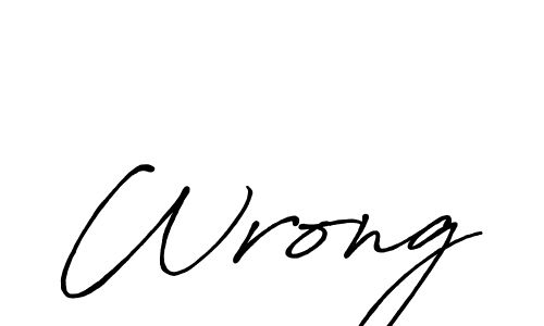 Wrong stylish signature style. Best Handwritten Sign (Antro_Vectra_Bolder) for my name. Handwritten Signature Collection Ideas for my name Wrong. Wrong signature style 7 images and pictures png