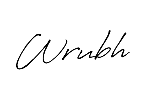 How to make Wrubh signature? Antro_Vectra_Bolder is a professional autograph style. Create handwritten signature for Wrubh name. Wrubh signature style 7 images and pictures png