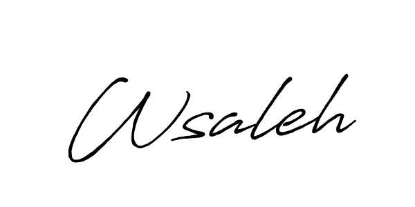 Wsaleh stylish signature style. Best Handwritten Sign (Antro_Vectra_Bolder) for my name. Handwritten Signature Collection Ideas for my name Wsaleh. Wsaleh signature style 7 images and pictures png