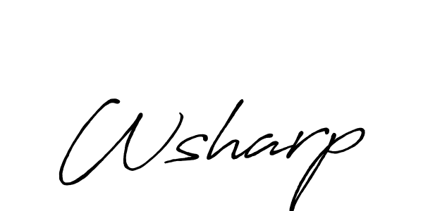 You should practise on your own different ways (Antro_Vectra_Bolder) to write your name (Wsharp) in signature. don't let someone else do it for you. Wsharp signature style 7 images and pictures png