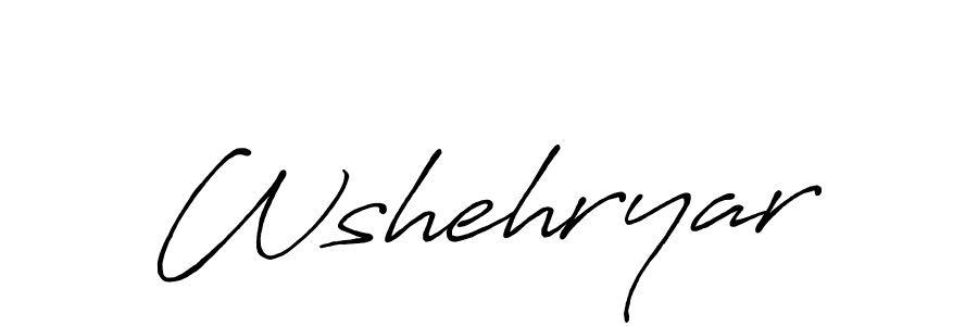 How to Draw Wshehryar signature style? Antro_Vectra_Bolder is a latest design signature styles for name Wshehryar. Wshehryar signature style 7 images and pictures png