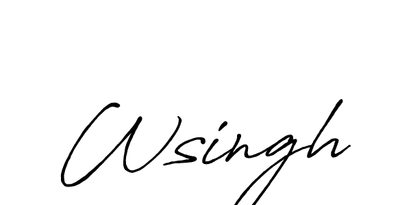 Make a beautiful signature design for name Wsingh. Use this online signature maker to create a handwritten signature for free. Wsingh signature style 7 images and pictures png