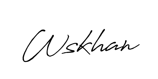 Make a beautiful signature design for name Wskhan. Use this online signature maker to create a handwritten signature for free. Wskhan signature style 7 images and pictures png